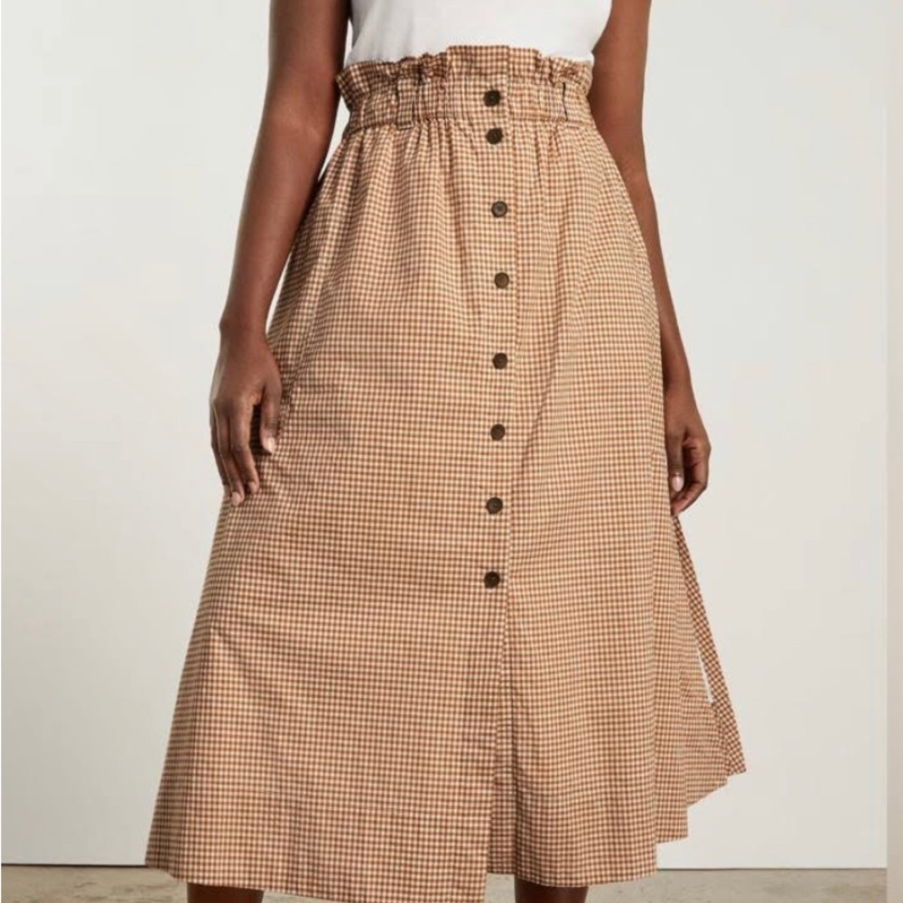 Everlane Easy Skirt in Gingham